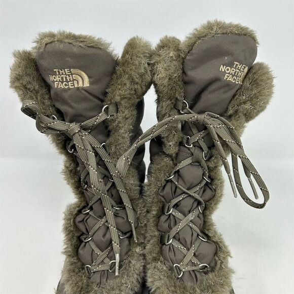 The North Face Lace Up Snow Boots Size 9 Green Waterproof Insulated Size 9 - Picture 4 of 12